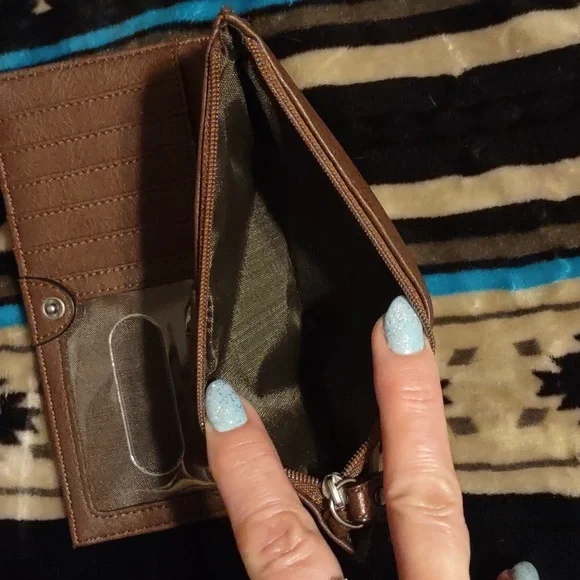 Tony Lama. Cognac Cowhide leather  wallet. Never used. Brand new. No tags. - Picture 9 of 17